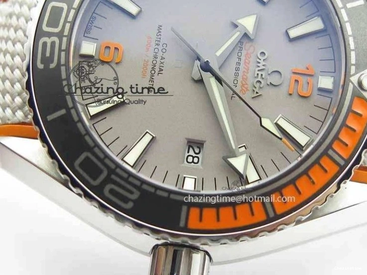 0326 Planet Ocean 2016 43.5mm SS OM 1:1 Best Edition Gray Dial On Nylon Strap A DailyWear 8166